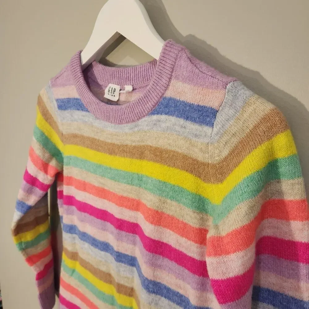 Gap Happy Kids Stripe Sweater Dress - Size M(8)